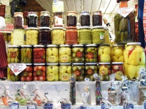 Unique pickled items at the Great Market Hall Budapest,Yellow Zebra Budapest Tours,Absolute Budapest tours,guided tours,Segway Budapest, Segway tours Budapest,Hungary,Budapest,Budapest Bike Tour,Budapest walking tours, tourism Budapest,Budapest sightseeing,Budapest,Budapest food,Hungarian tourism