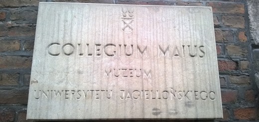 Krakow 12E Collegium Maius- Museum sign at the entrance on Jagiellonska St.