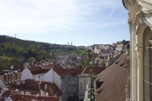 View of Strahov Monastery from Church of St. Nicolas,Yellow Zebra Prague Tours,Absolute tours,guided tours Prague,Prague Bike Tour,Prague walking tours, tourism Prague,Prague sightseeing,Prague,Prague food,Prague football,Prague Sports,Prague beer,Czech Beer