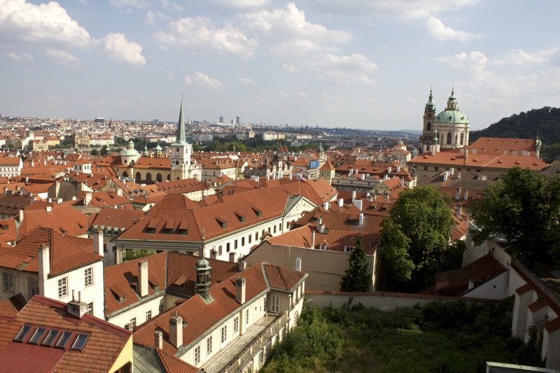 Prague Lesser Side view with red roofs,Prague,Absolute Tours,Czech Tours