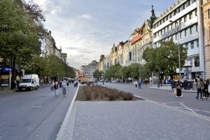 Lower part of Wenceslas Square,Prague,Absolute Tours Prague,Czech History,